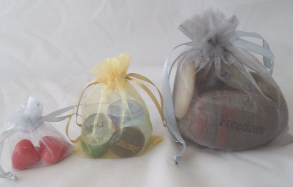 Organza Pocket Token and Word Stone Gift Bag