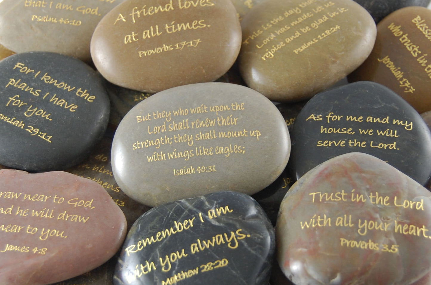 Engraved River Rocks - Scripture River Rocks