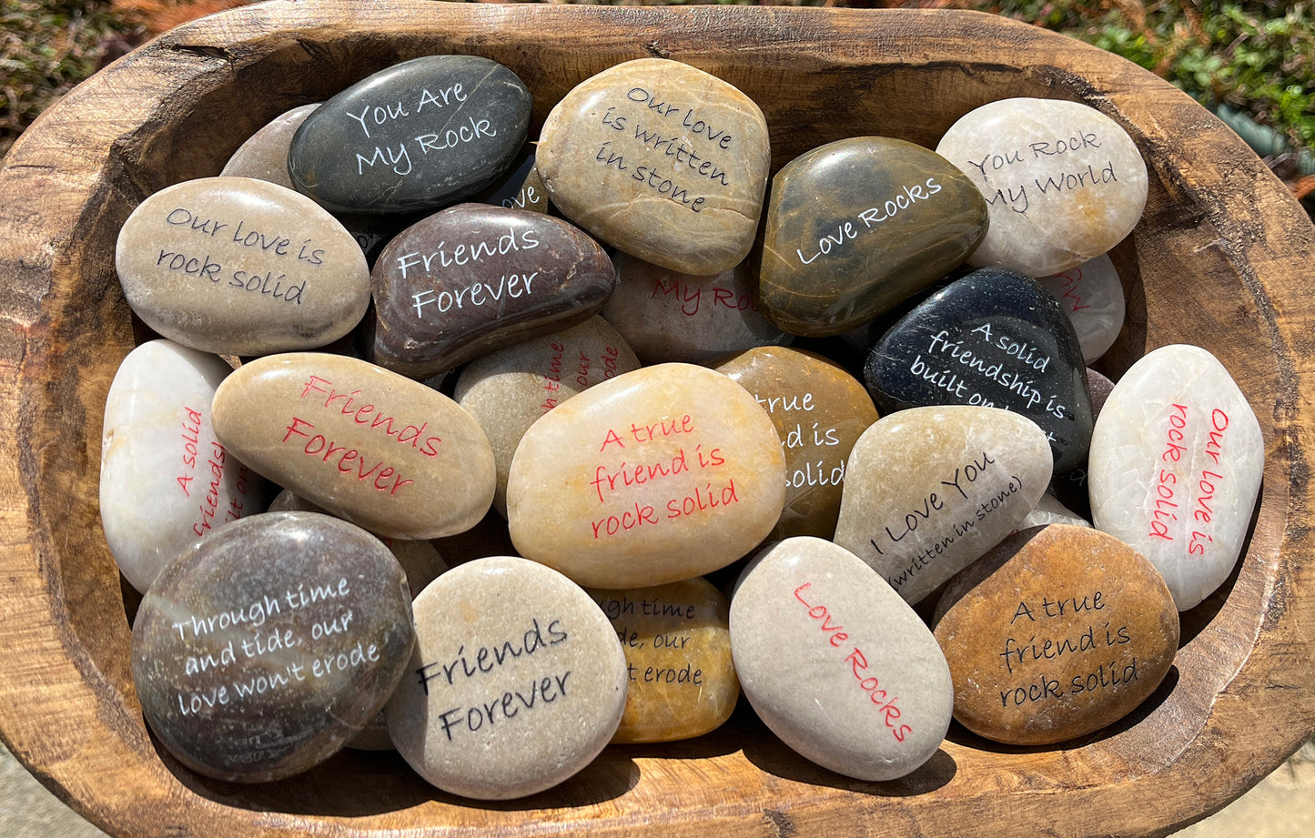 Love & Friendship River Rocks - Bulk Quantity & Bowl Displays