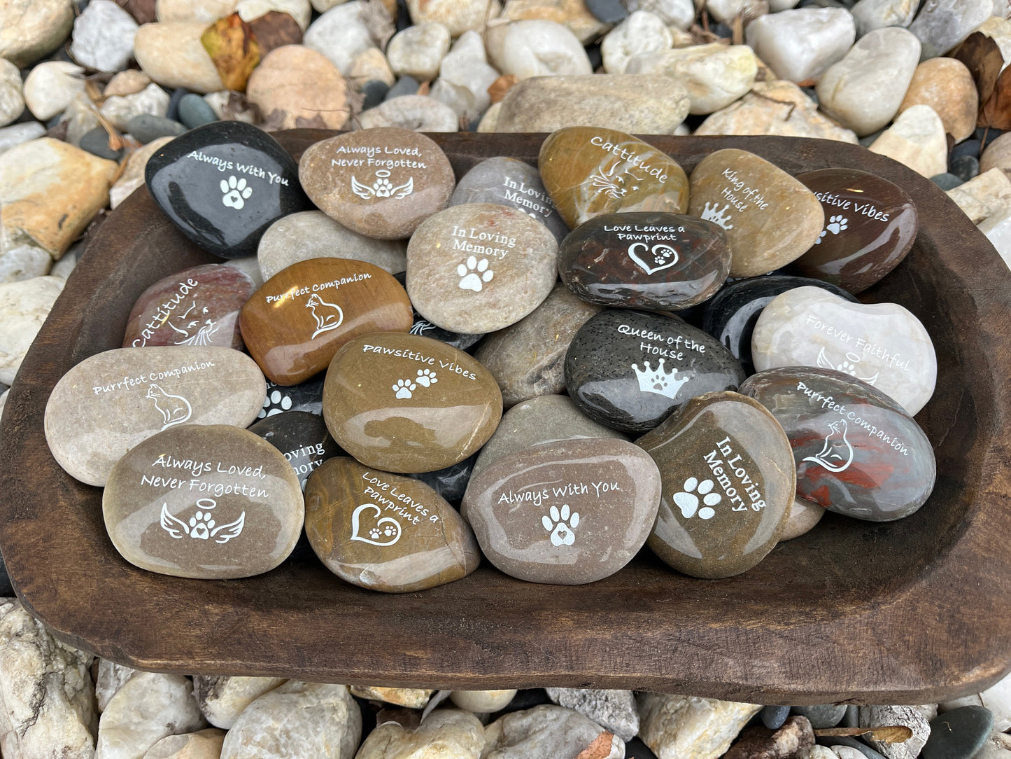 Pet Memento River Rock Display Packages