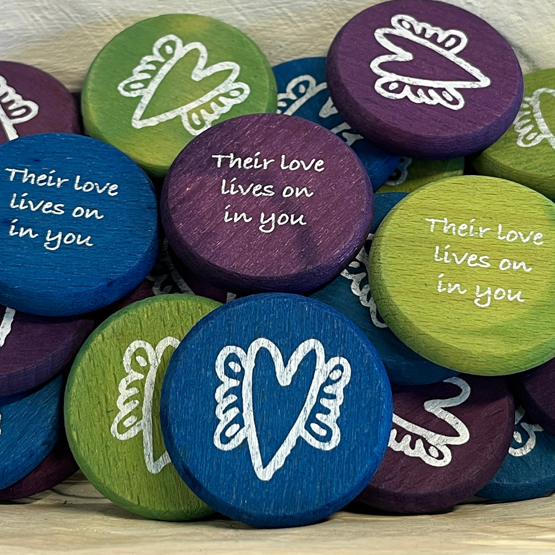 Grief and Support Wood Coin Tokens - Sold Individually