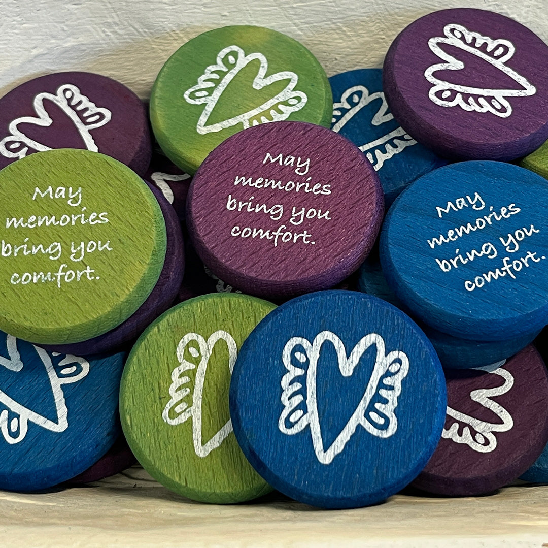 Grief and Support Wood Coin Tokens - Sold Individually
