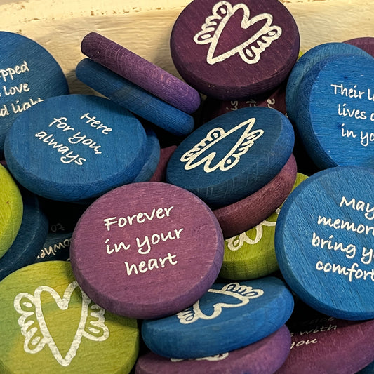 Grief and Support Wood Coin Tokens - Sold Individually