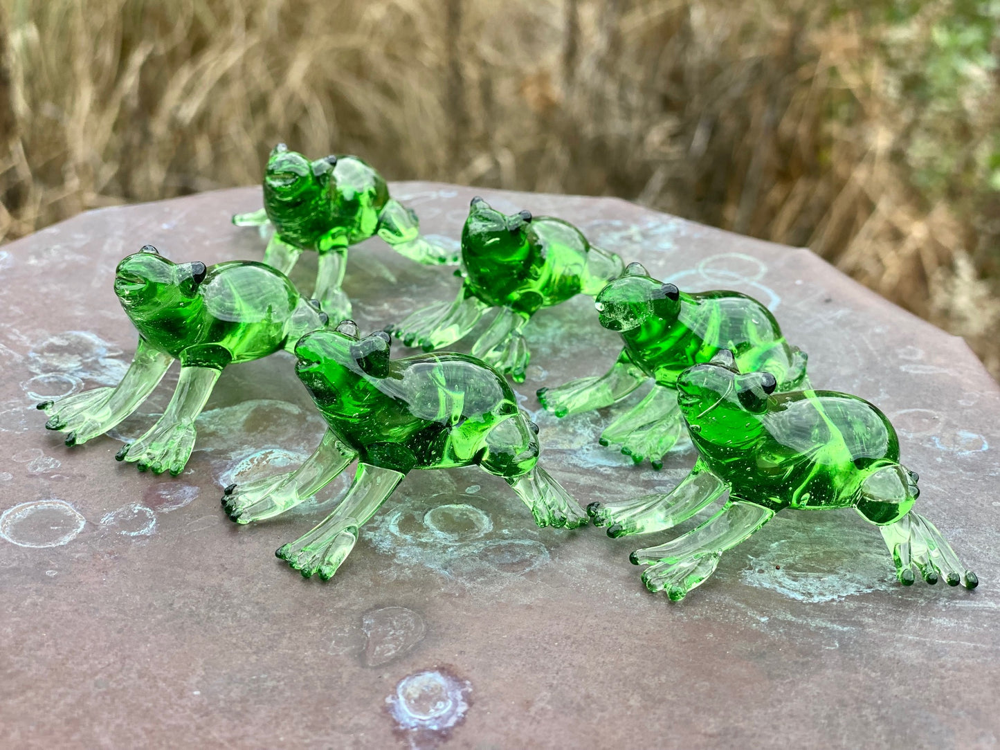 Glass Figurine Sitter Collectible - FROG