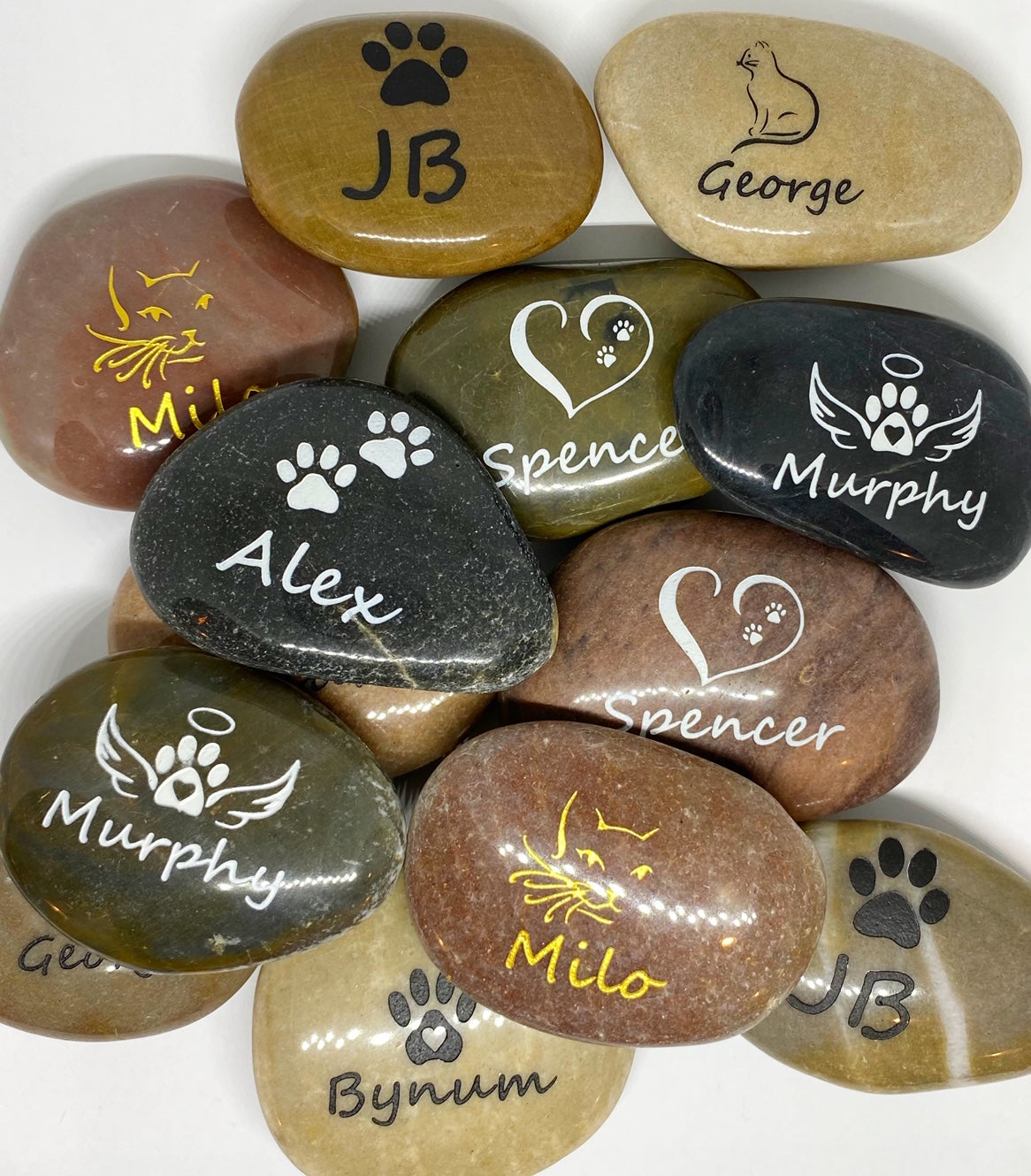 Engraved River Rocks - CUSTOM DESIGNS
