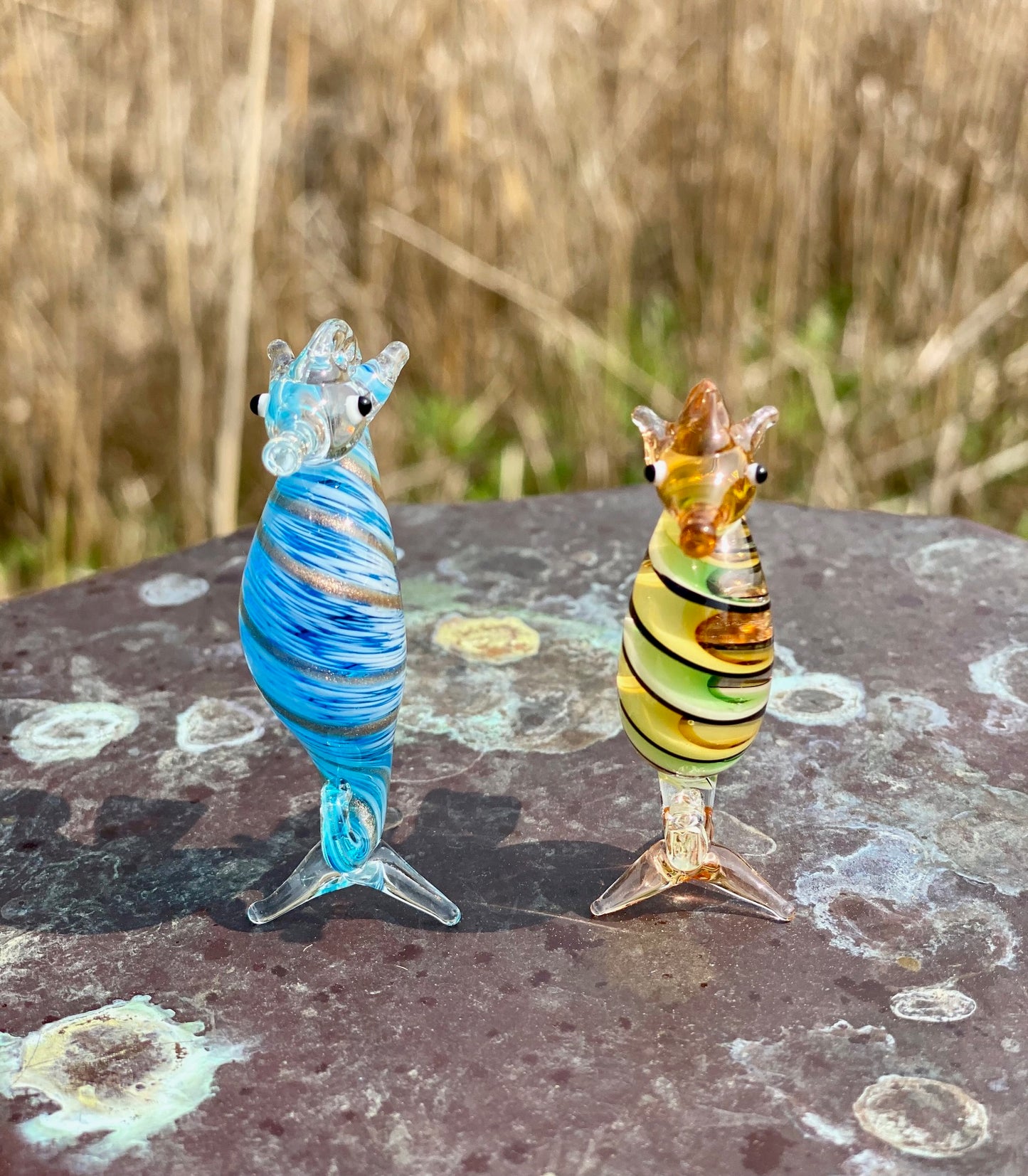 Glass Figurine Sitter Collectible - SEAHORSE