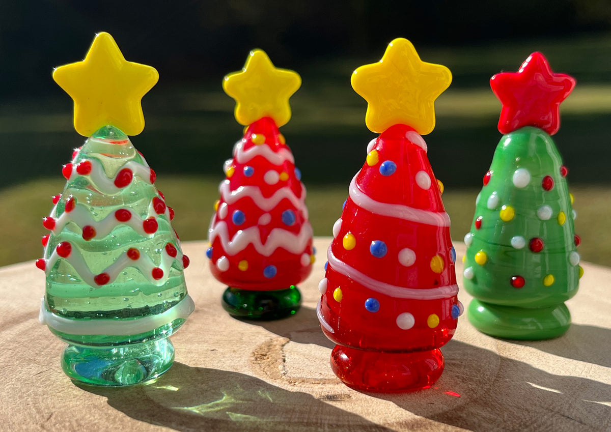 Glass Figurine Sitter Collectible - TREE