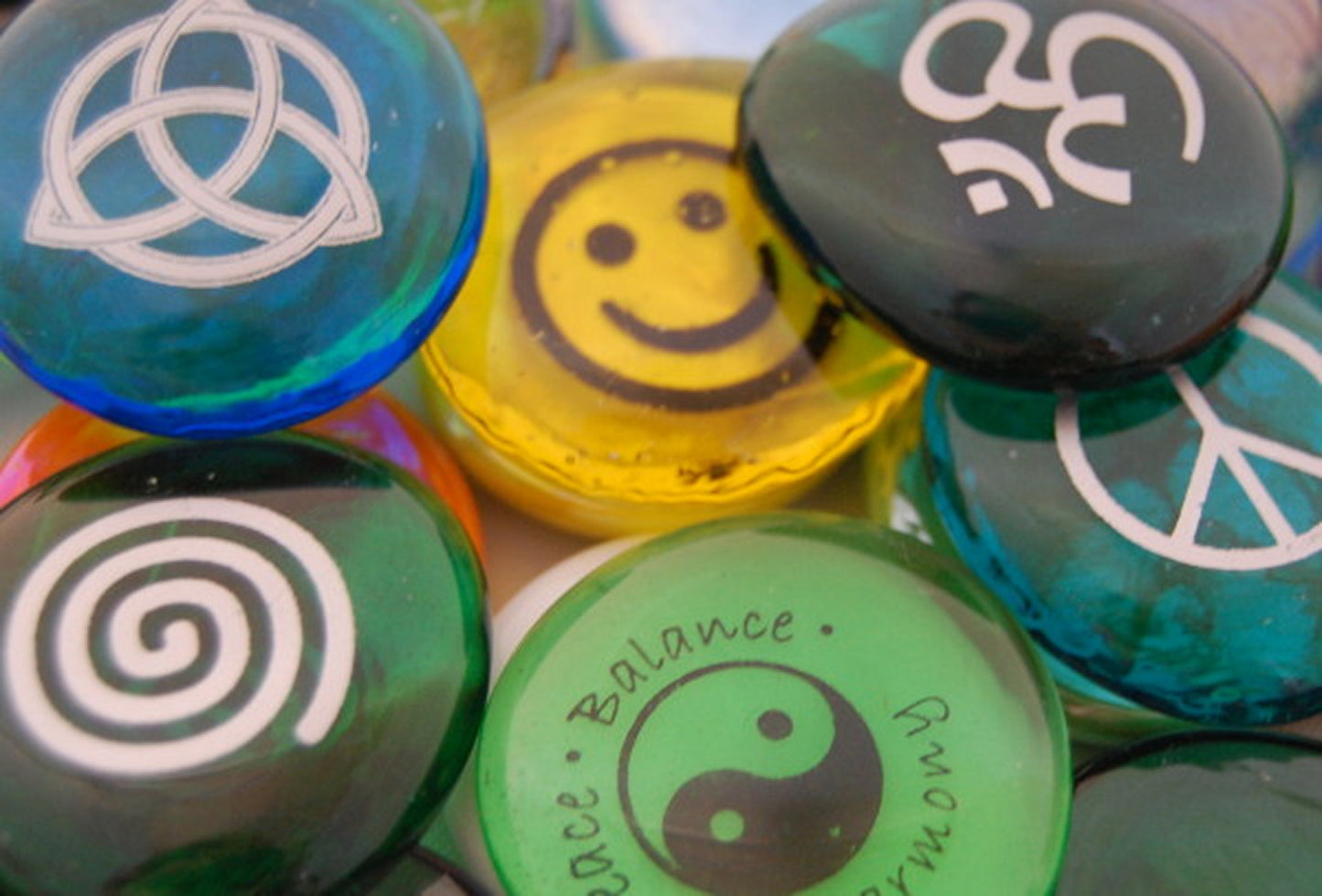 Imprinted Glass Stones - CUSTOM WORDS