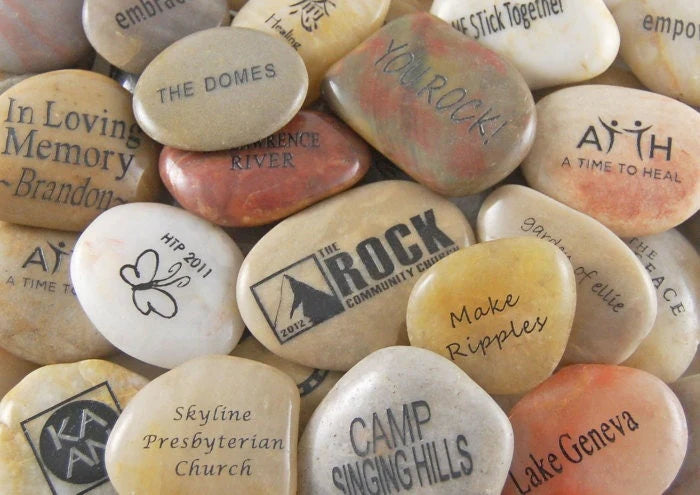 Engraved River Rocks - CUSTOM DESIGNS