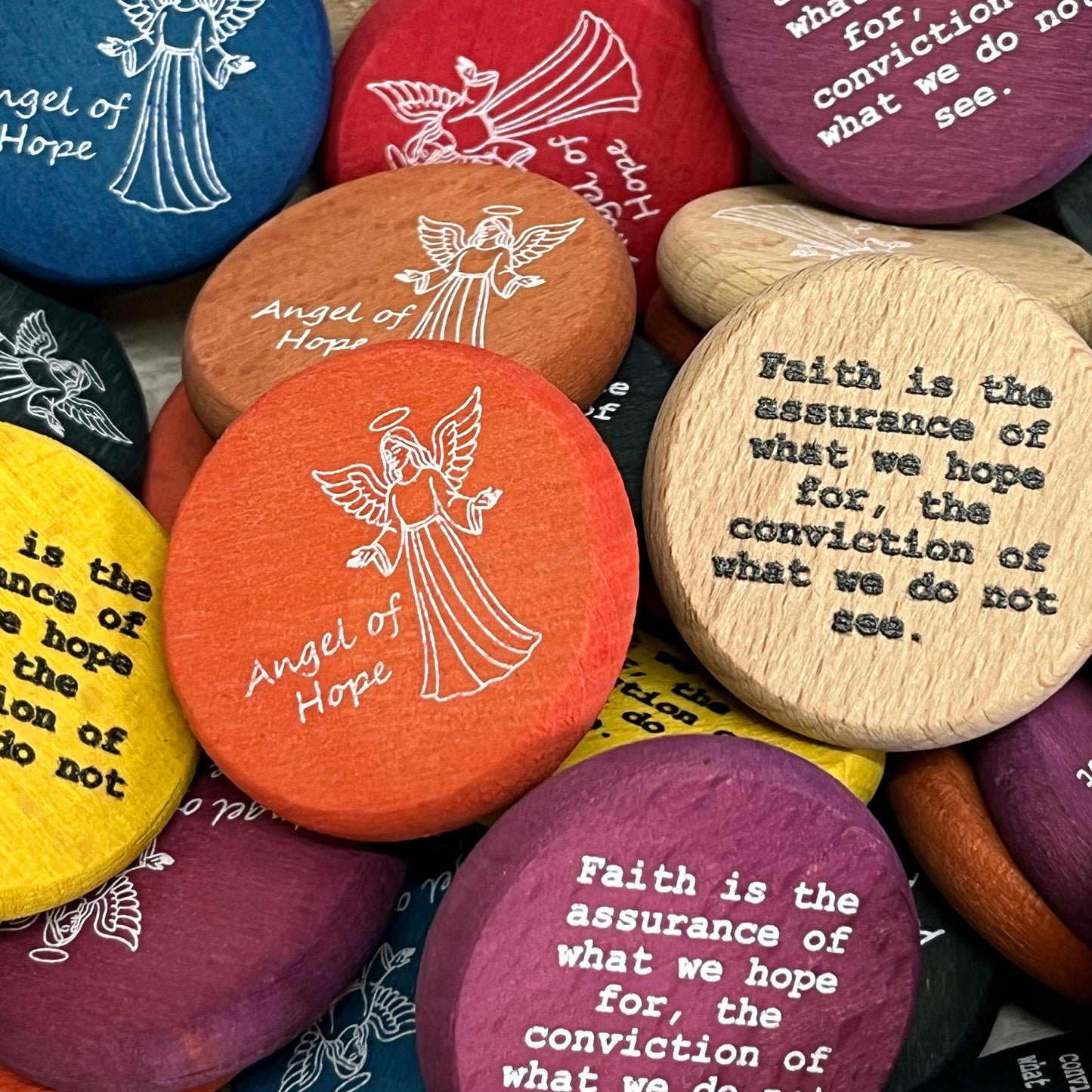 Inspirational Wood Coin Tokens - Sold Individually