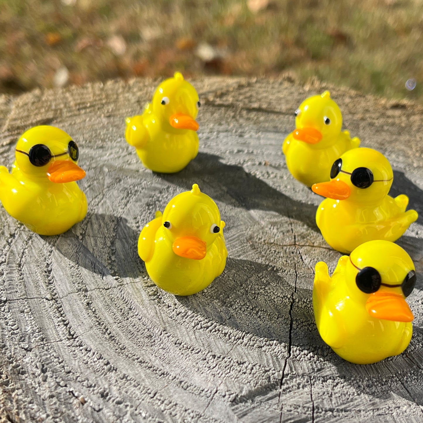 Glass Figurine Sitter Collectible - DUCK
