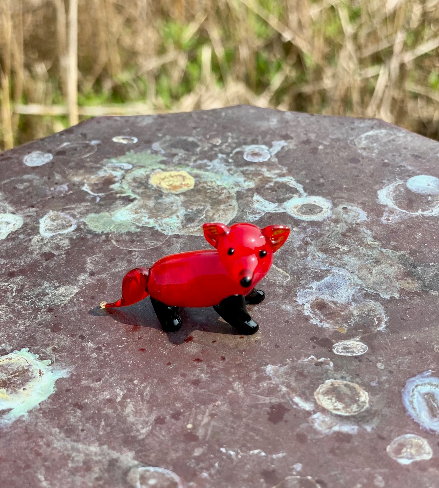 Glass Figurine Sitter Collectible - FOX