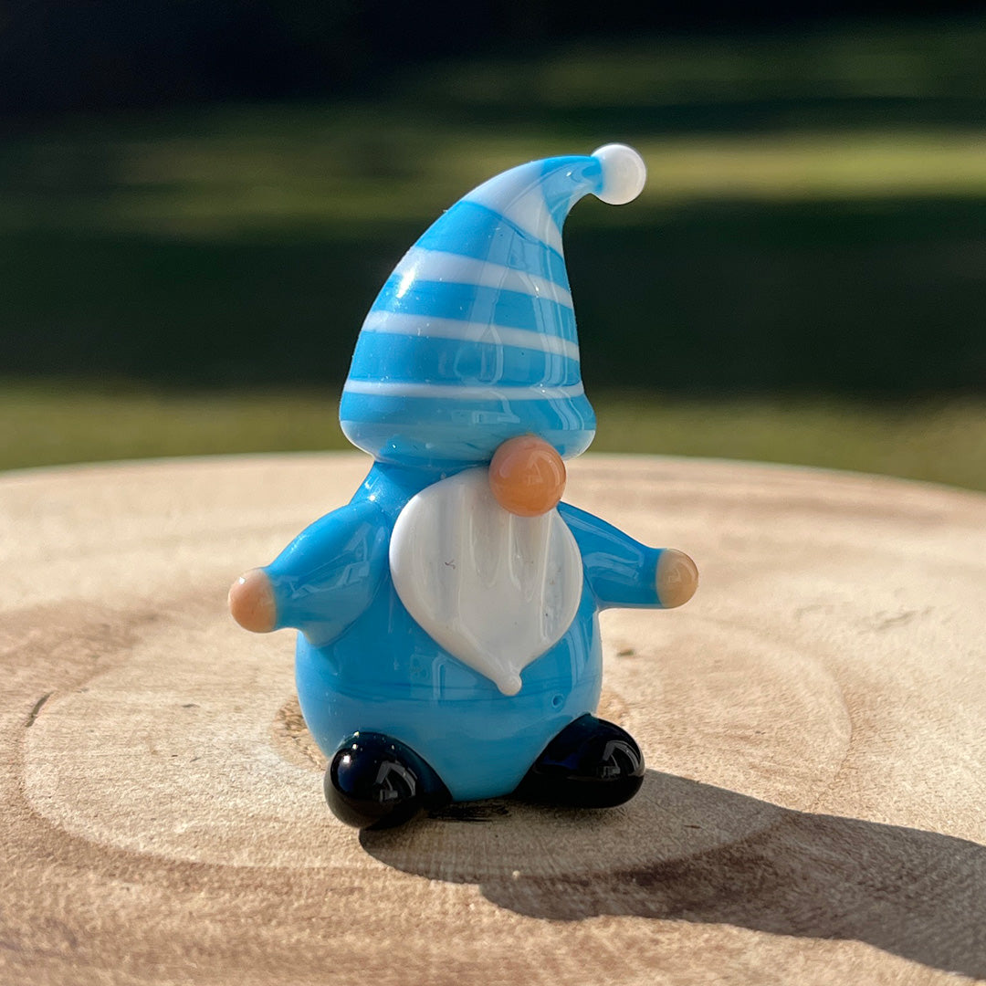 Glass Figurine Sitter Collectible - GNOME