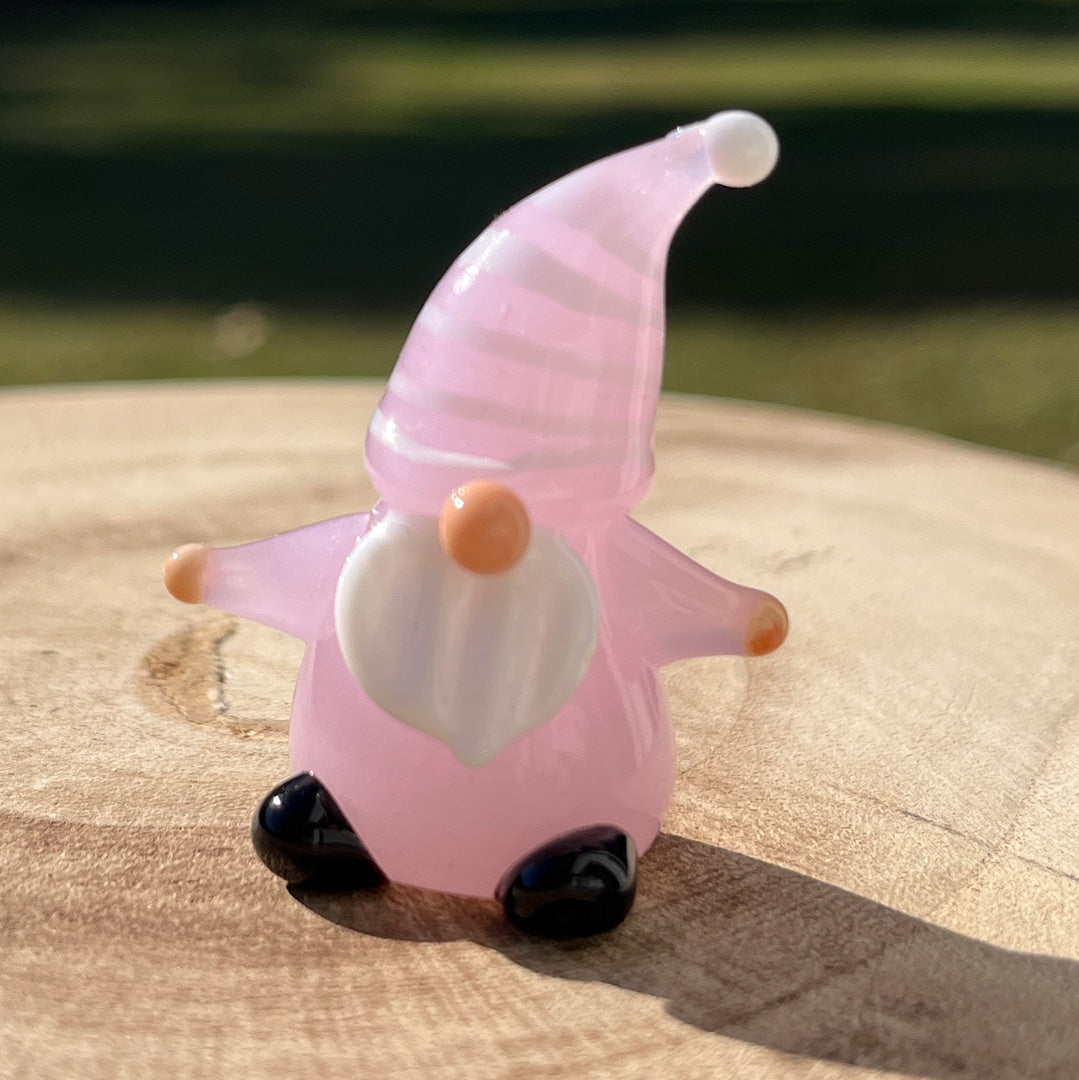 Glass Figurine Sitter Collectible - GNOME