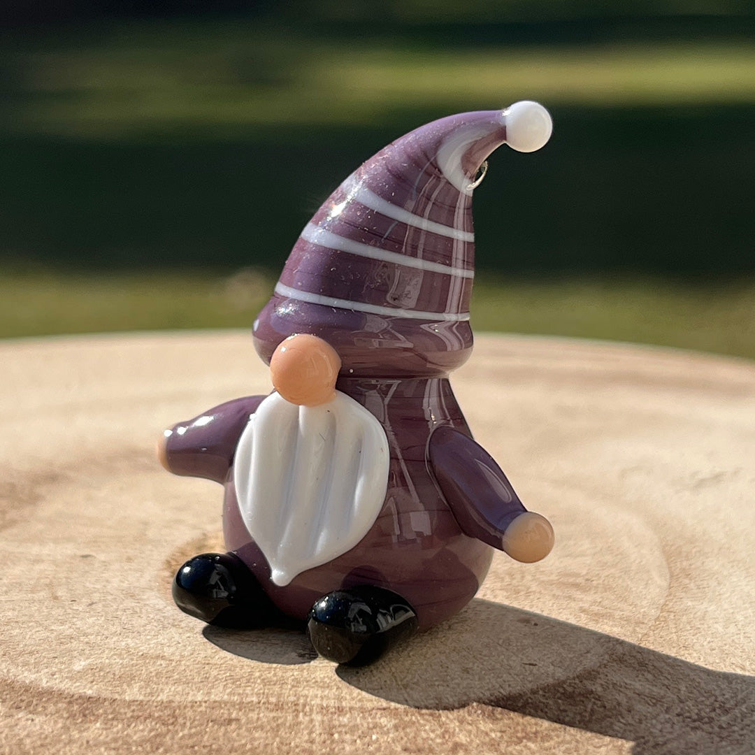 Glass Figurine Sitter Collectible - GNOME