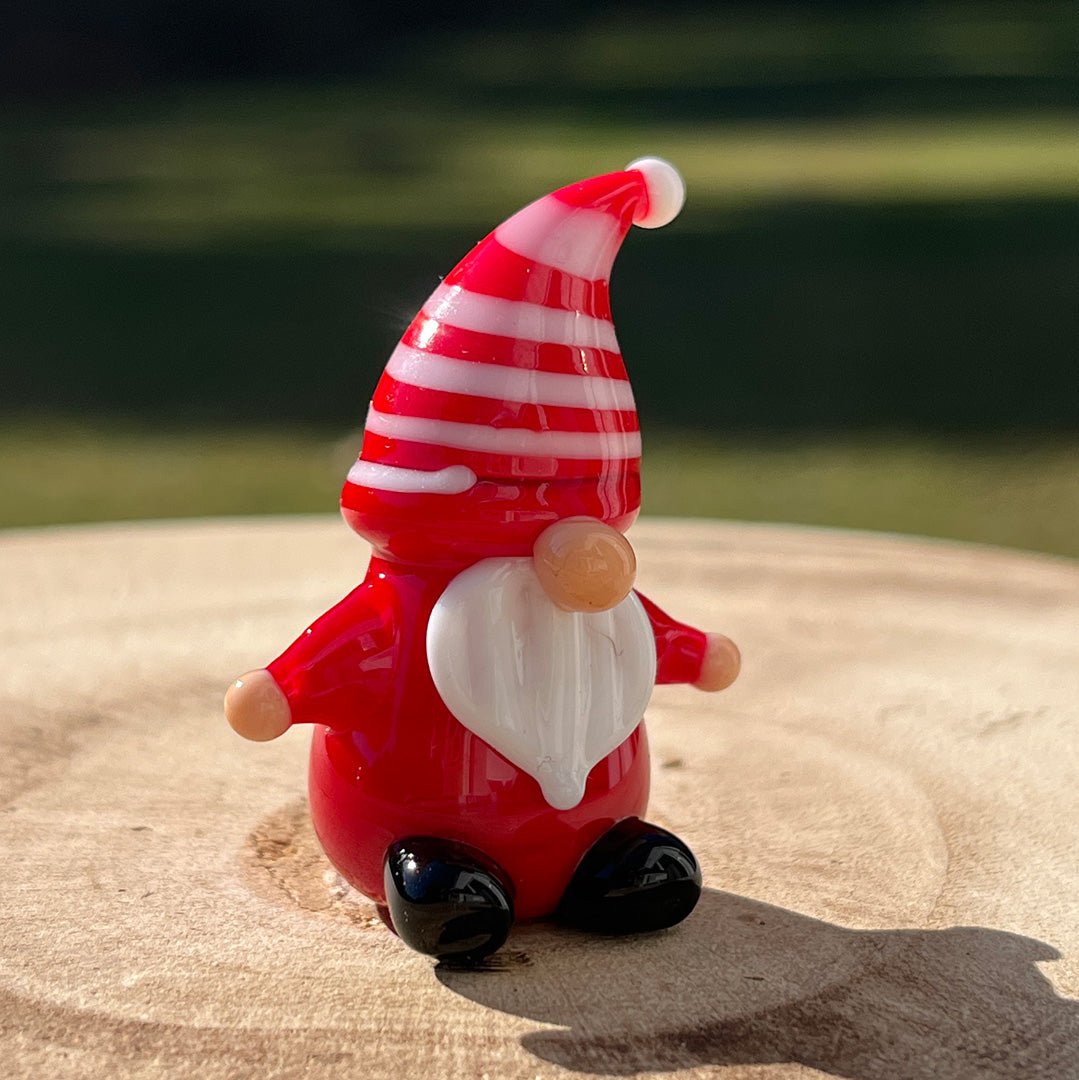 Glass Figurine Sitter Collectible - GNOME