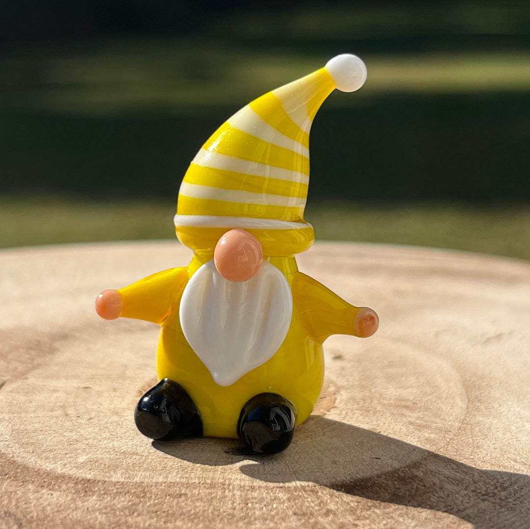 Glass Figurine Sitter Collectible - GNOME