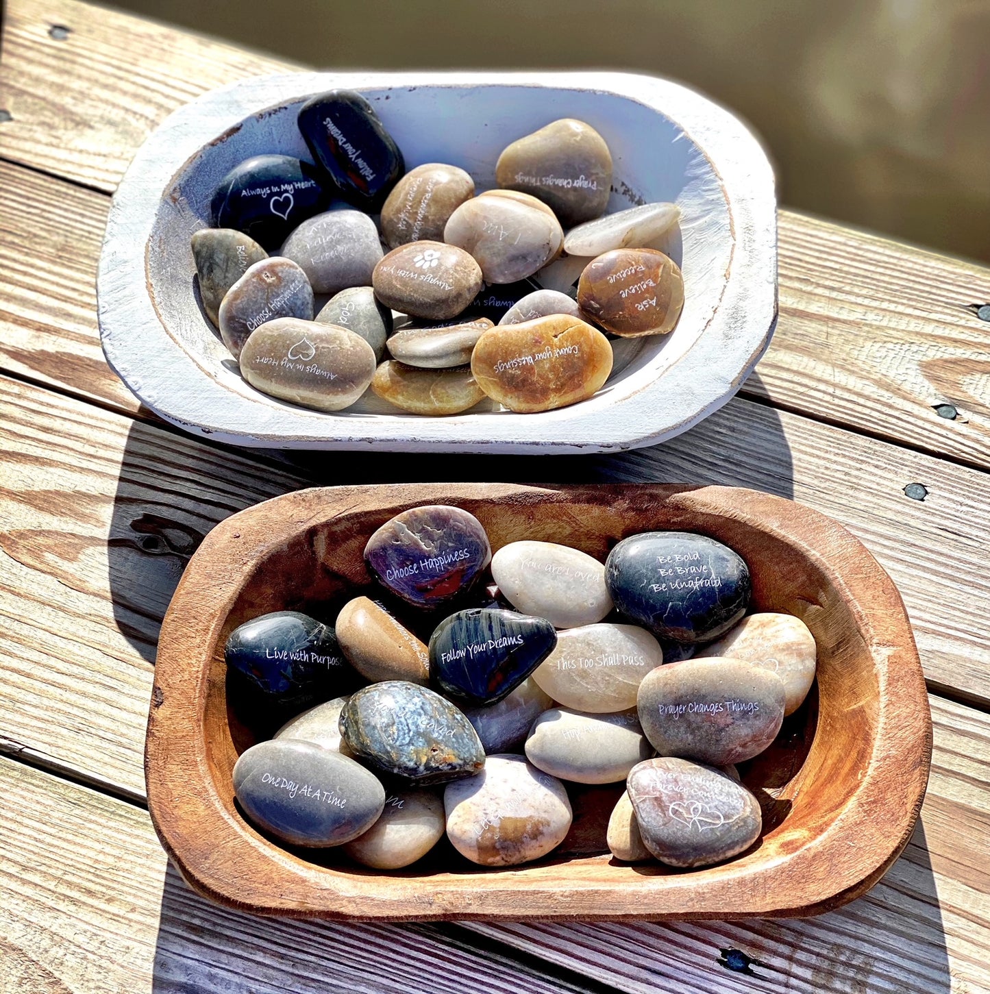 Inspirational River Rock Display Packages
